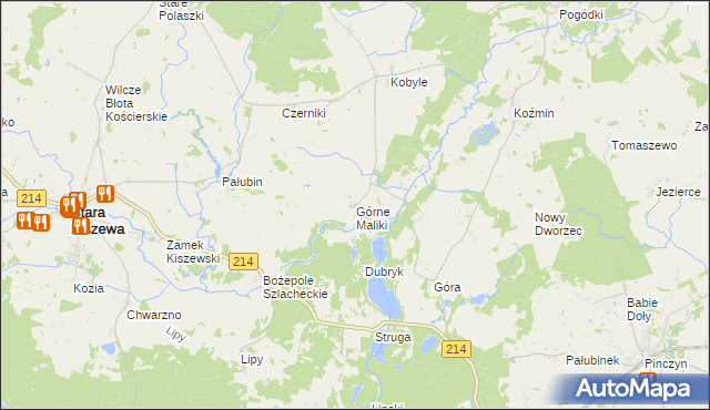 mapa Górne Maliki, Górne Maliki na mapie Targeo