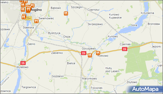 mapa Goryszewo, Goryszewo na mapie Targeo