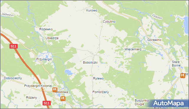 mapa Gozd, Gozd na mapie Targeo