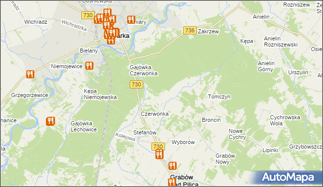 mapa Grabów Zaleśny, Grabów Zaleśny na mapie Targeo