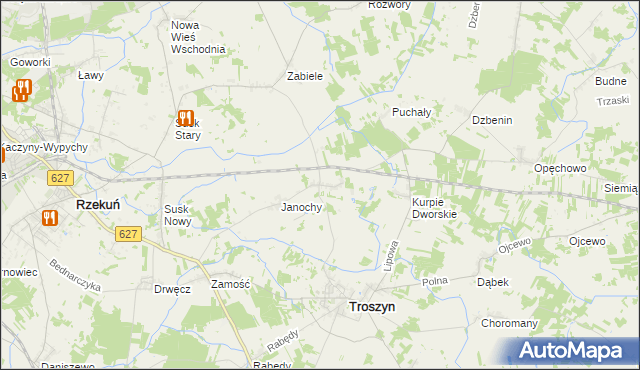 mapa Grucele, Grucele na mapie Targeo