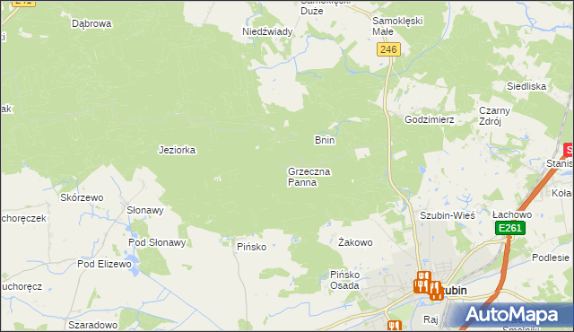 mapa Grzeczna Panna, Grzeczna Panna na mapie Targeo
