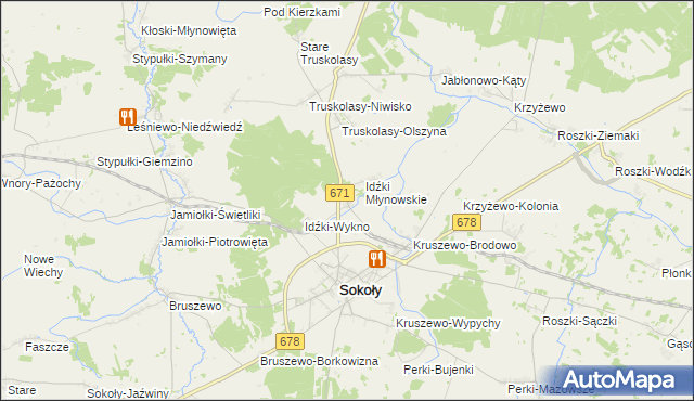 mapa Idźki Średnie, Idźki Średnie na mapie Targeo