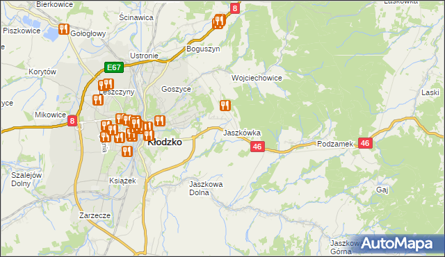 mapa Jaszkówka, Jaszkówka na mapie Targeo