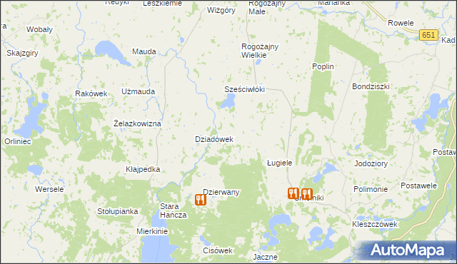 mapa Jegliniszki, Jegliniszki na mapie Targeo