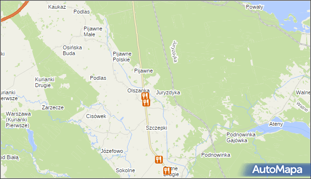 mapa Juryzdyka, Juryzdyka na mapie Targeo