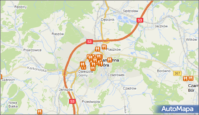 mapa Kamienna Góra, Kamienna Góra na mapie Targeo