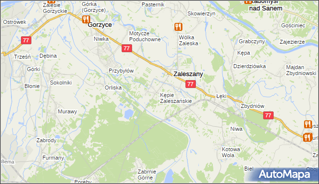 mapa Kępie Zaleszańskie, Kępie Zaleszańskie na mapie Targeo