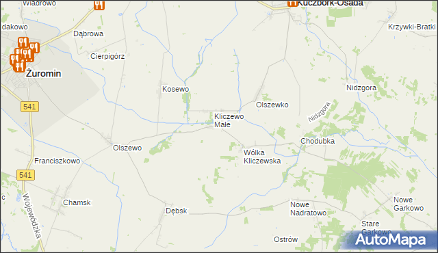 mapa Kliczewo Duże, Kliczewo Duże na mapie Targeo