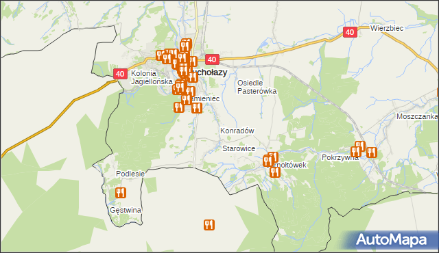 mapa Konradów gmina Głuchołazy, Konradów gmina Głuchołazy na mapie Targeo