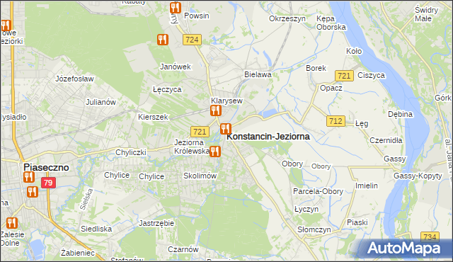 mapa Konstancin-Jeziorna, Konstancin-Jeziorna na mapie Targeo