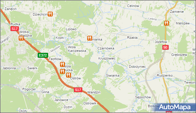 mapa Kruszówiec, Kruszówiec na mapie Targeo