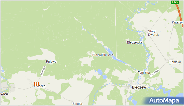 mapa Krzywokleszcz, Krzywokleszcz na mapie Targeo