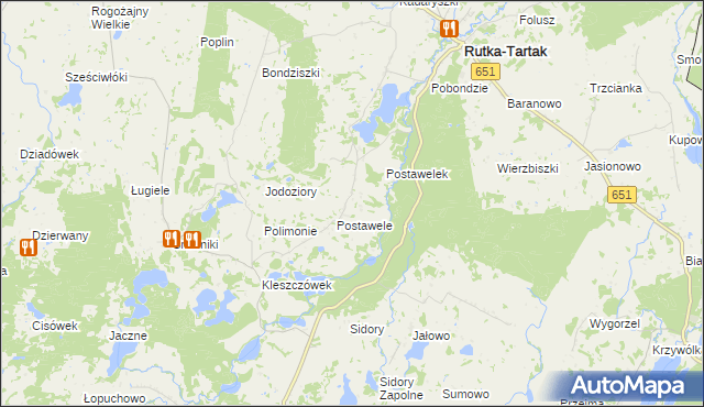 mapa Lizdejki, Lizdejki na mapie Targeo