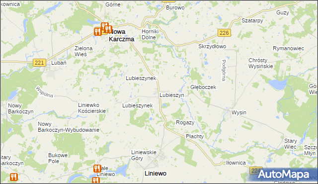 mapa Lubieszyn, Lubieszyn na mapie Targeo