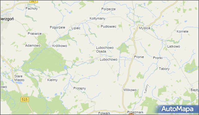 mapa Lubochowo, Lubochowo na mapie Targeo