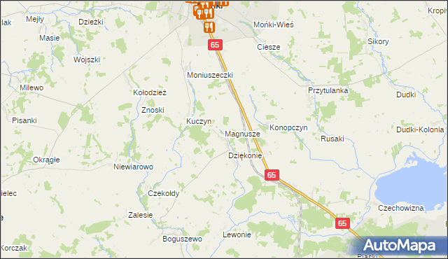 mapa Magnusze, Magnusze na mapie Targeo