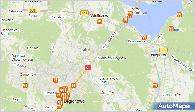 mapa Michałów-Reginów, Michałów-Reginów na mapie Targeo