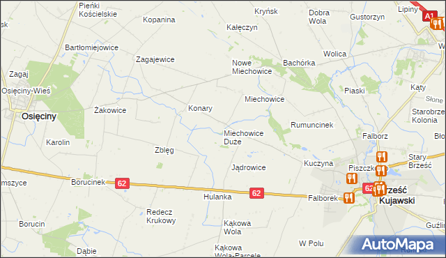 mapa Miechowice Duże, Miechowice Duże na mapie Targeo