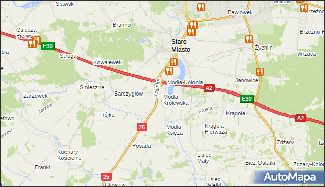 mapa Modła Królewska, Modła Królewska na mapie Targeo