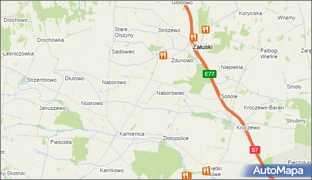 mapa Naborówiec, Naborówiec na mapie Targeo