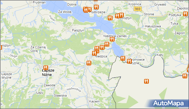 mapa Niedzica, Niedzica na mapie Targeo