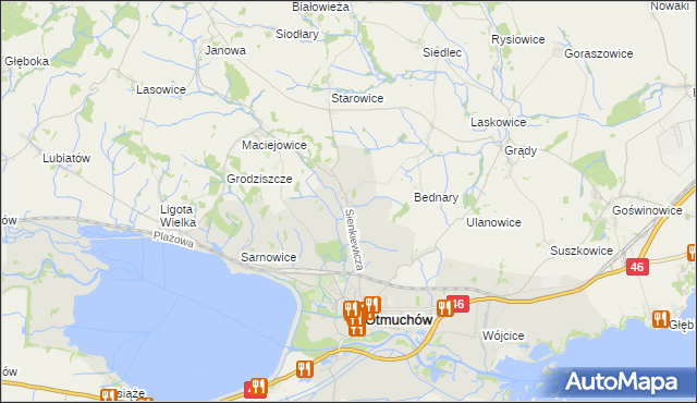 mapa Nieradowice, Nieradowice na mapie Targeo