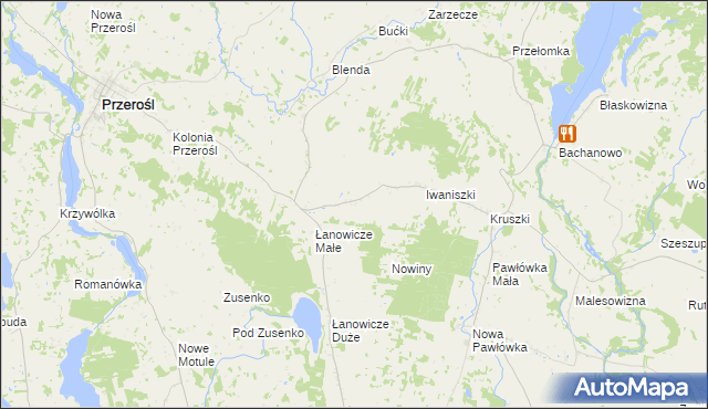 mapa Olszanka gmina Przerośl, Olszanka gmina Przerośl na mapie Targeo