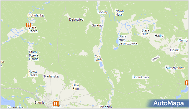 mapa Orli Dwór, Orli Dwór na mapie Targeo