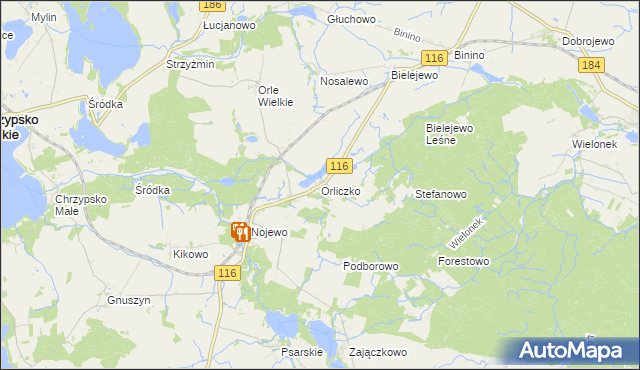 mapa Orliczko, Orliczko na mapie Targeo