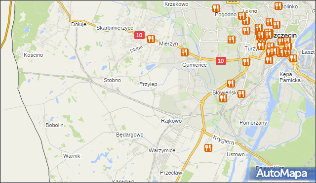 mapa Ostoja gmina Kołbaskowo, Ostoja gmina Kołbaskowo na mapie Targeo