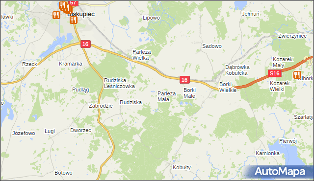 mapa Parleza Mała, Parleza Mała na mapie Targeo