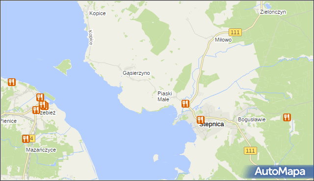 mapa Piaski Małe, Piaski Małe na mapie Targeo