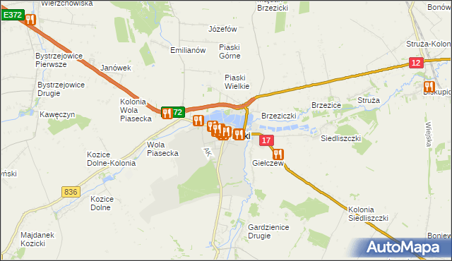 mapa Piaski powiat świdnicki, Piaski powiat świdnicki na mapie Targeo