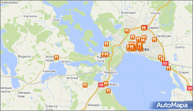 mapa Piękna Góra, Piękna Góra na mapie Targeo