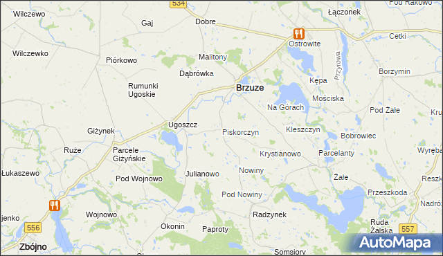 mapa Piskorczyn, Piskorczyn na mapie Targeo