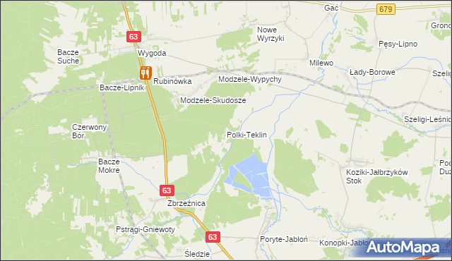 mapa Polki-Teklin, Polki-Teklin na mapie Targeo
