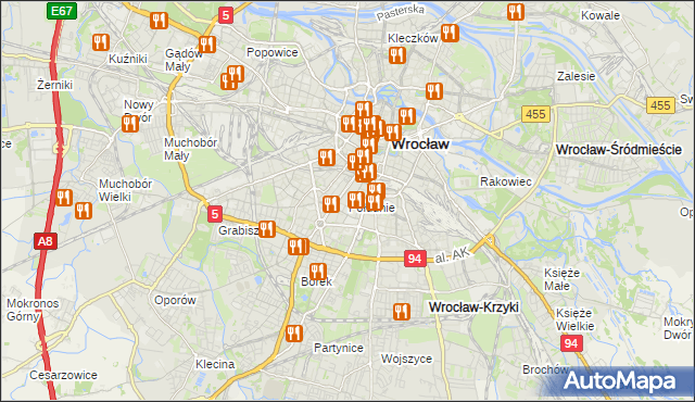 mapa Południe, Południe na mapie Targeo