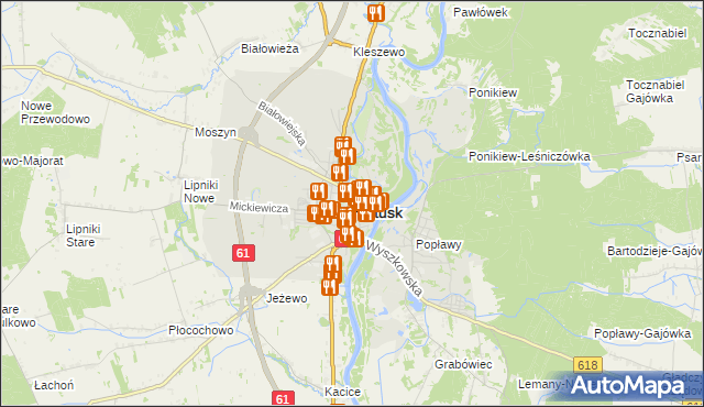 mapa Pułtusk, Pułtusk na mapie Targeo