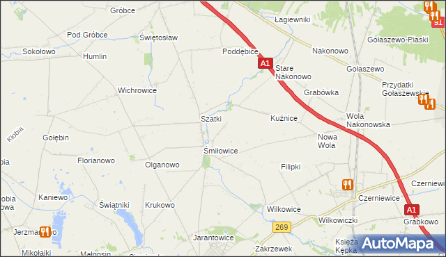 mapa Pustki Śmiłowskie, Pustki Śmiłowskie na mapie Targeo