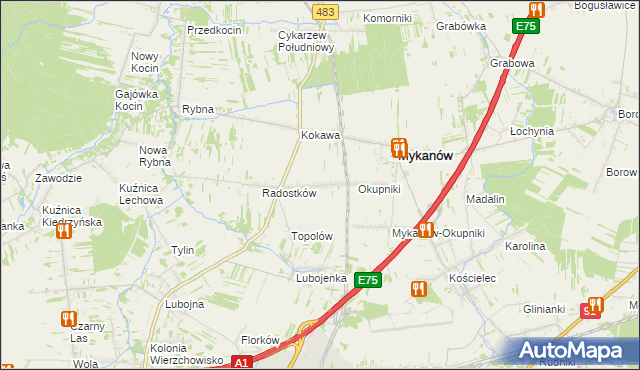 mapa Radostków-Kolonia, Radostków-Kolonia na mapie Targeo