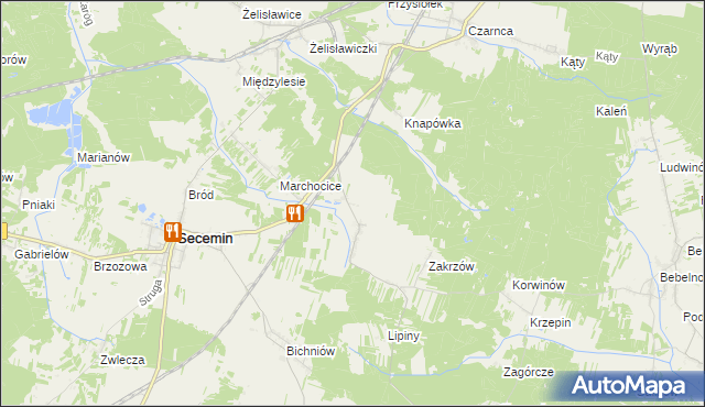 mapa Ropocice, Ropocice na mapie Targeo