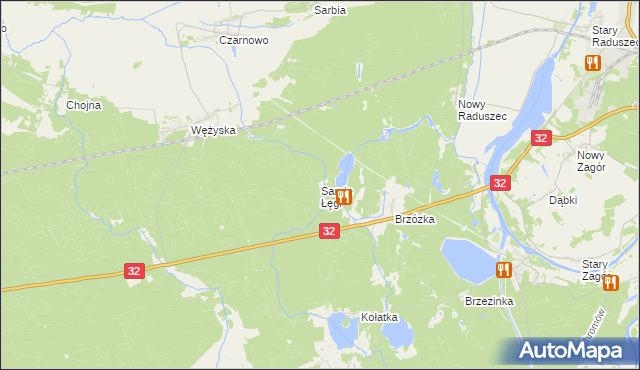 mapa Sarnie Łęgi, Sarnie Łęgi na mapie Targeo