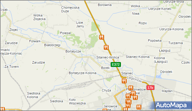 mapa Sitaniec-Wolica, Sitaniec-Wolica na mapie Targeo