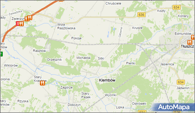 mapa Sitki, Sitki na mapie Targeo