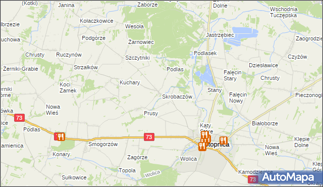mapa Skrobaczów, Skrobaczów na mapie Targeo