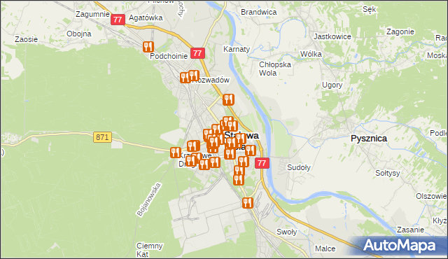 mapa Stalowa Wola, Stalowa Wola na mapie Targeo