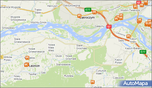 mapa Stare Grochale, Stare Grochale na mapie Targeo