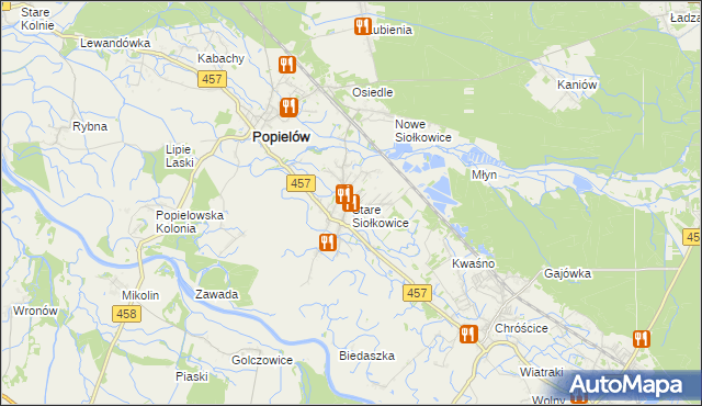 mapa Stare Siołkowice, Stare Siołkowice na mapie Targeo