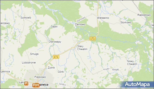 mapa Stary Chwalim, Stary Chwalim na mapie Targeo